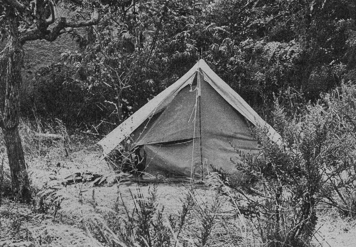 La tente où Martine retrouvait ses amis, photo Joe Minetti — Martine de Bandol — © Apolline Lamoril et DR