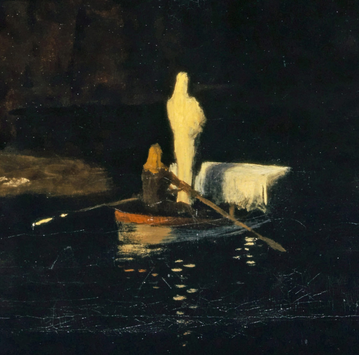 Arnold Böcklin, L'île des morts, 1883, huile sur bois, Alte Nationalgalerie, Berlin (détail) — Martine de Bandol — © Apolline Lamoril