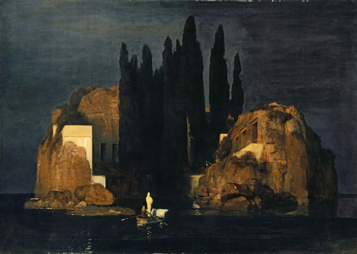 Arnold Böcklin, L'île des morts, 1880, huile sur toile, Kunstmuseum Bâle — Martine de Bandol — © Apolline Lamoril