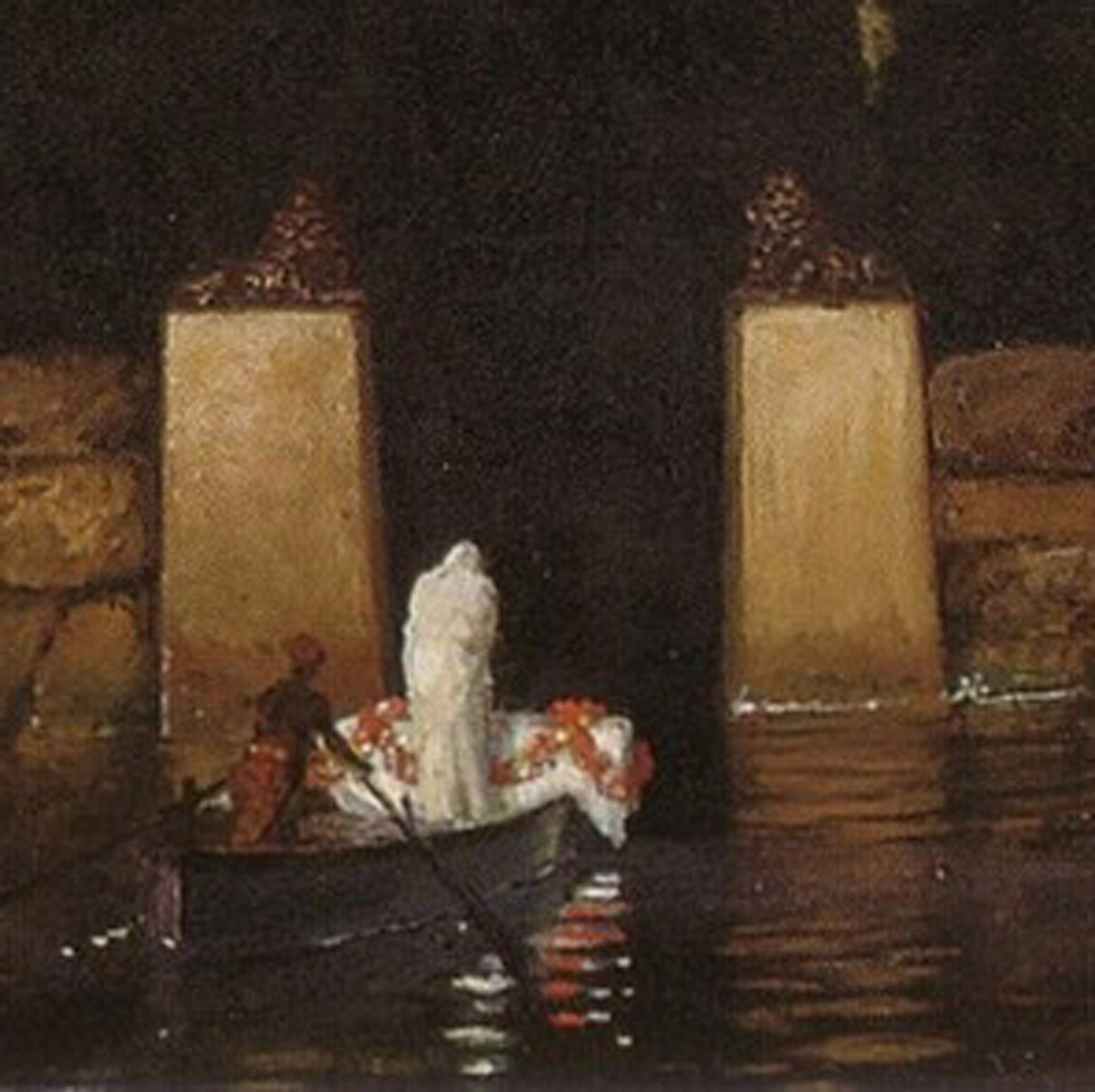 Arnold Böcklin, L'île des morts, 1886, huile sur bois, Museum der bildenden Künste, Leipzig (détail) — Martine de Bandol — © Apolline Lamoril